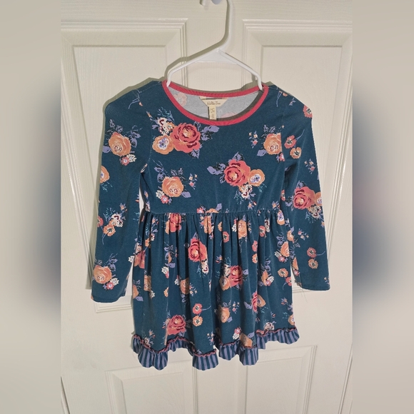 Matilda Jane Other - Matilda Jane Girls Blue Long Sleeve Floral Dress Size 8
